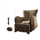 Vintage brown floral patterned cocktail chair/armchair