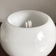 Daruma white glass bedside lamps by Sergio Asti for Candle, 1960s