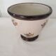 Large ceramic flowerpot with painted flower decoration Signed Massier Vallauris