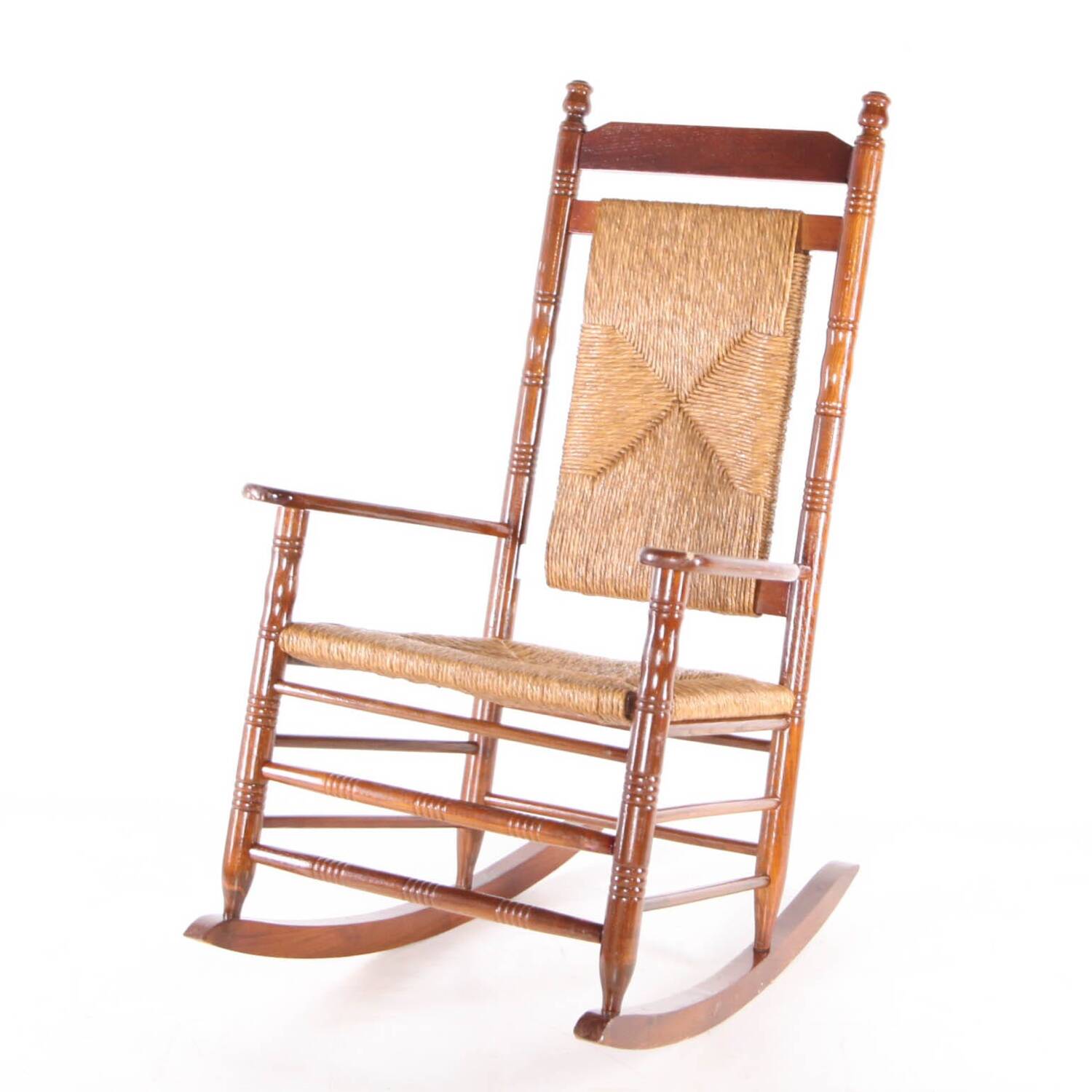 Straw rocking chair