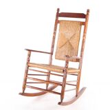 Straw rocking chair