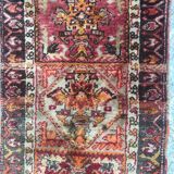 Tapis ancien turc Anatolie fait main 45x92 cm