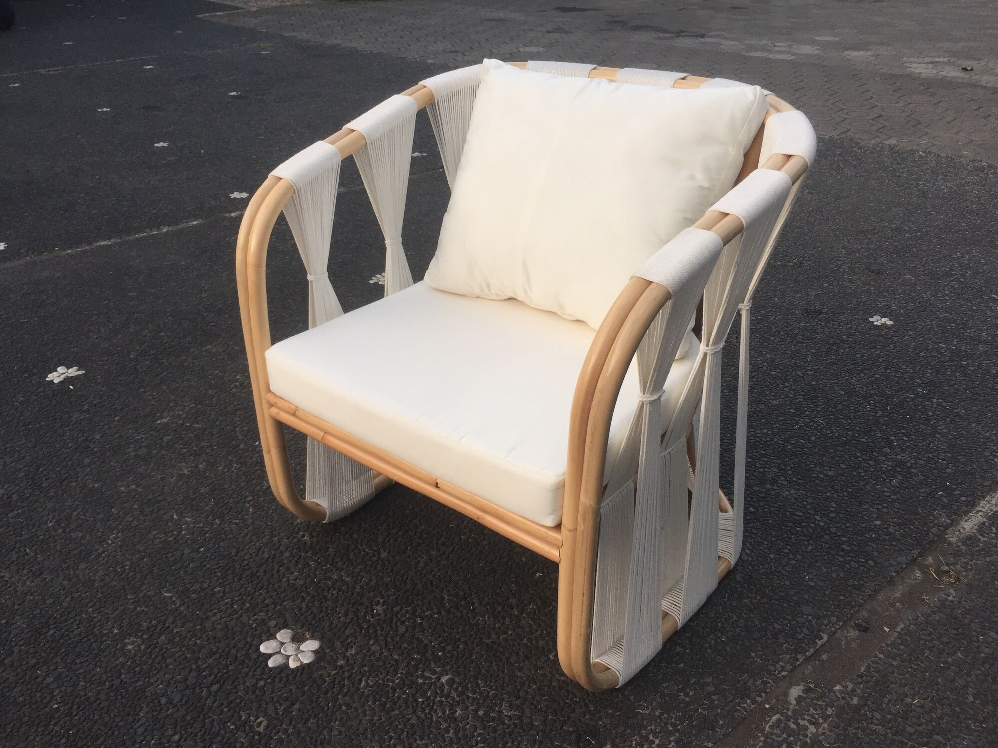 Wabisabi rattan lounge chair / single seat / club armchair