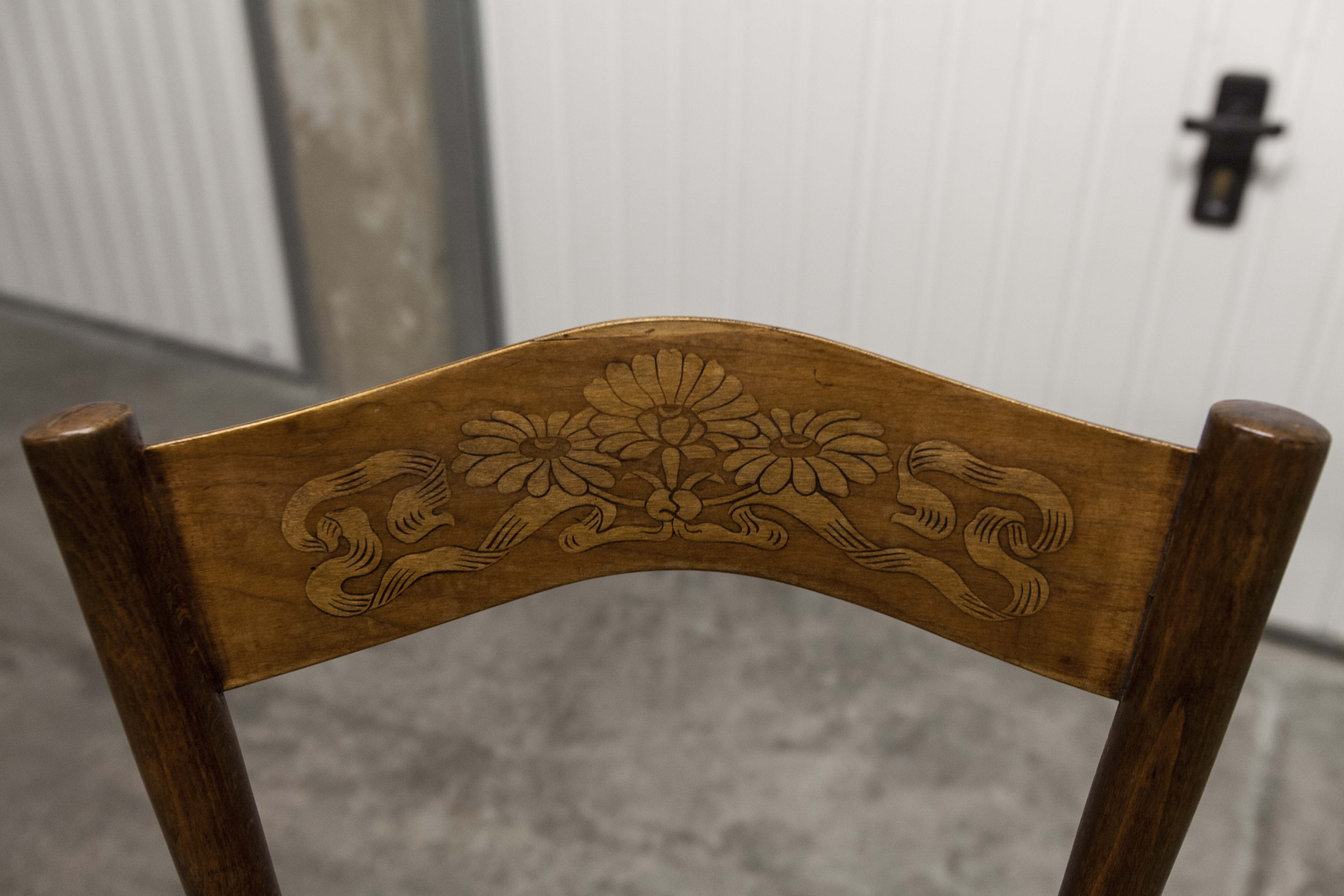 Baumann 1900 Swiss chair signed