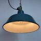 Lampe d'usine en émail pétrolier industriel avec dessus en fonte, années 1960.