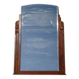 Art Deco mirror in walnut frame 126/88cm