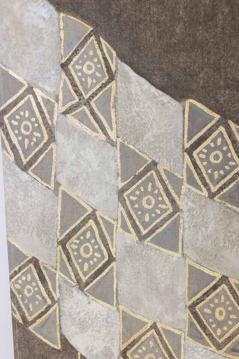 Painted canvas depicting an elegant, contemporary work