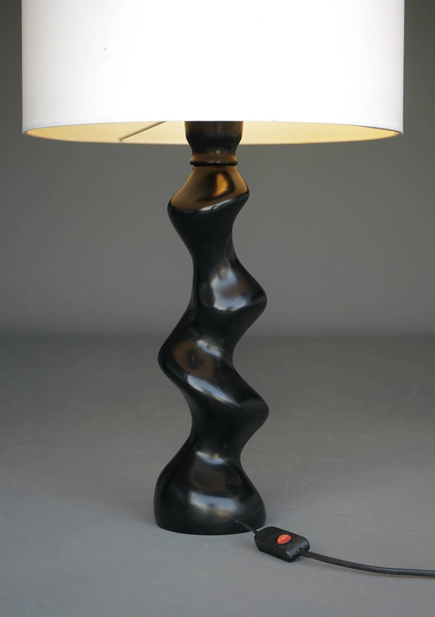 Temde model 42 Sculptural wooden Table Lamp. 1970s
