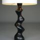 Temde model 42 Sculptural wooden Table Lamp. 1970s