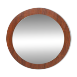 Vintage walnut wall mirror, minimalist from the 1960s.