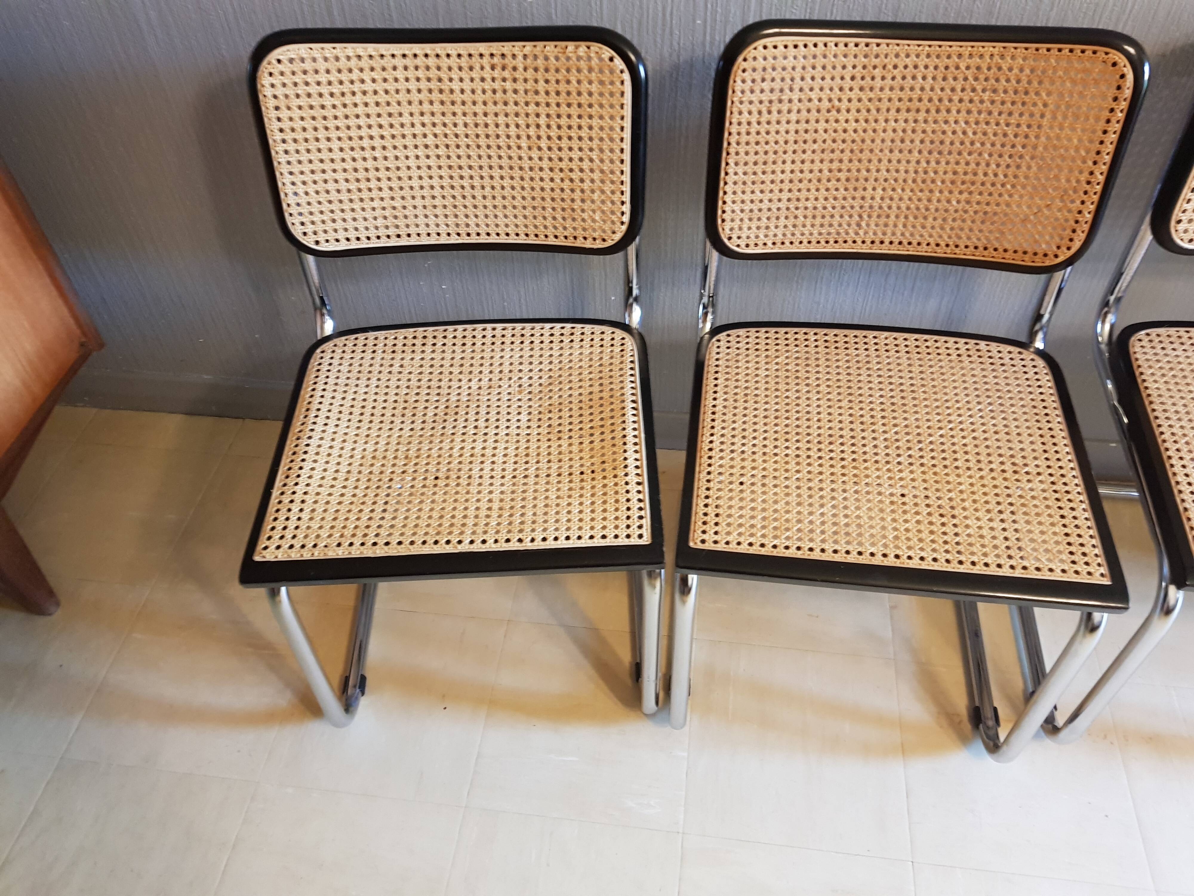 Suite de 4 chaises Breuer B32