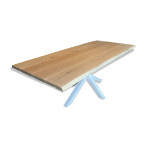 Table design chêne blanchi - blancs