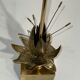 Bronze and brass water lily lamp attributed to Maison Charles. Circa 1970.