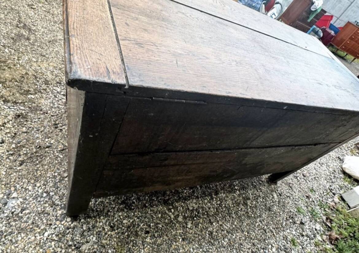 Antique solid wood chest / crate from the 19th century
