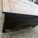 Coffre / maie en bois massif ancien 19ème siècle