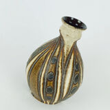 Vase mid century bay keramik model fat lava circle and wave pattern 1970s
