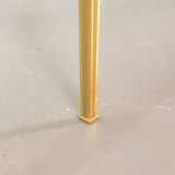 Solid Brass Side Tables with Smokey Glass Top by Vereinigte Werkstatten 70s