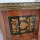 Louis XV bedside table or gueridon with floral motifs, 19th century.