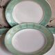 Six plates of vintage Badonviller earthenware with gold frieze