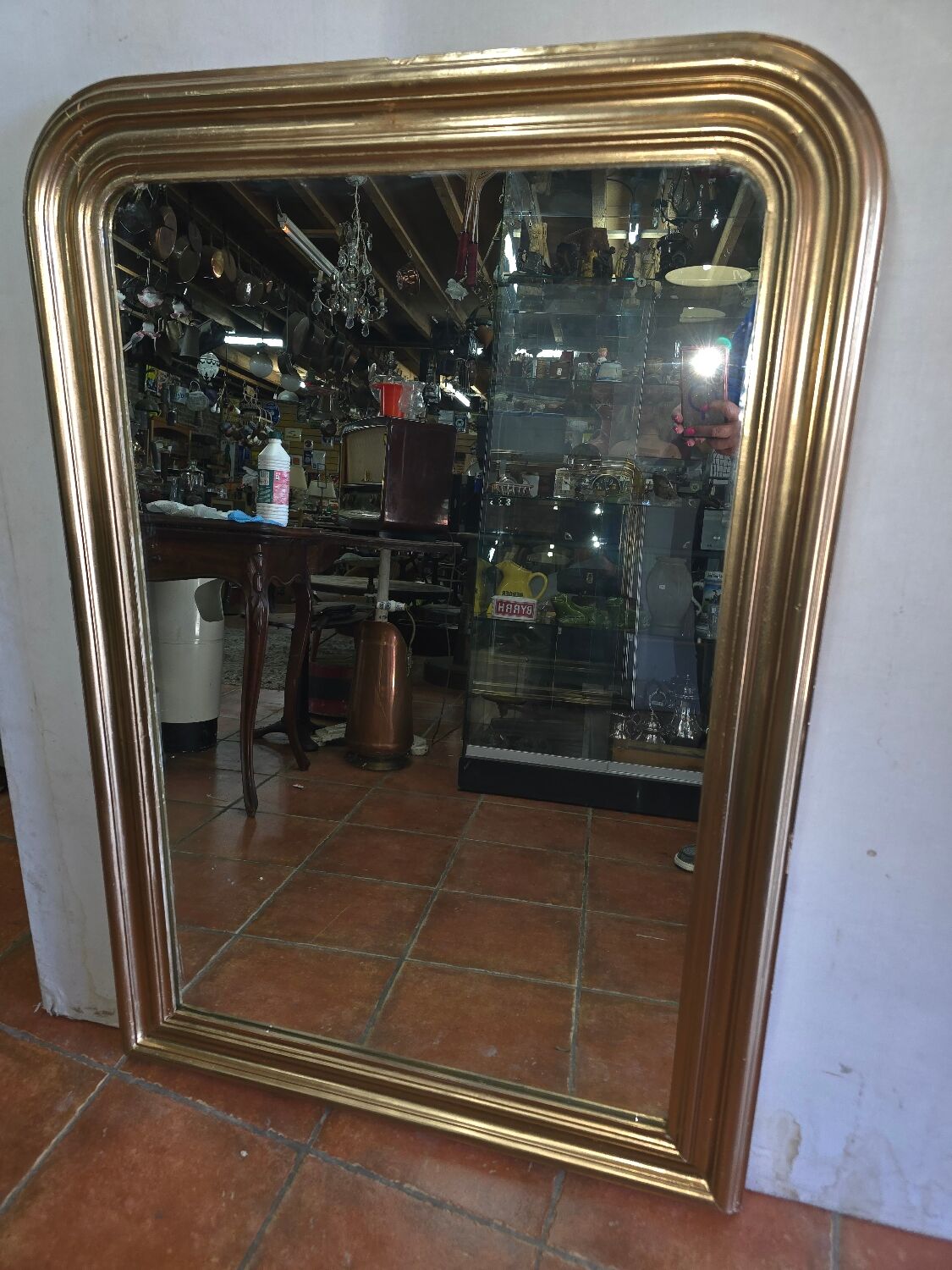 Miroir doré style Louis philippe