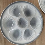 Set of 6 oyster plates Moulin des loups Orchies