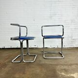 Vintage design tube frame dining chairs