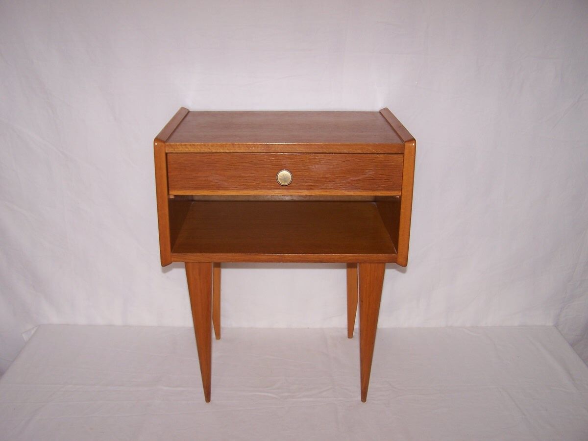 Table chevet style scandinave années 50