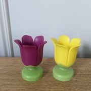 Lot de deux coquetiers tulipes