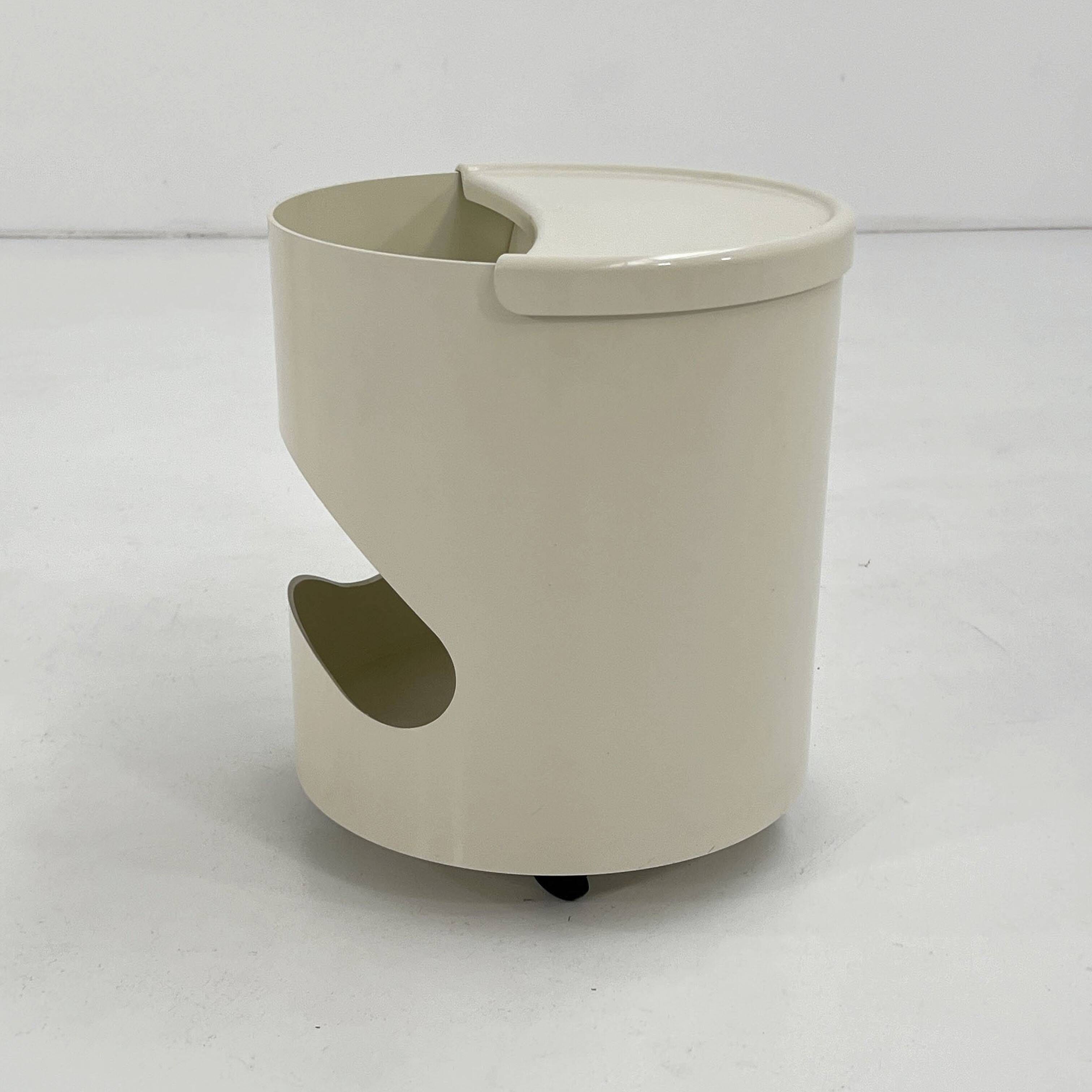 Table d'appoint Robo blanche par Joe Colombo pour Elco, 1970
