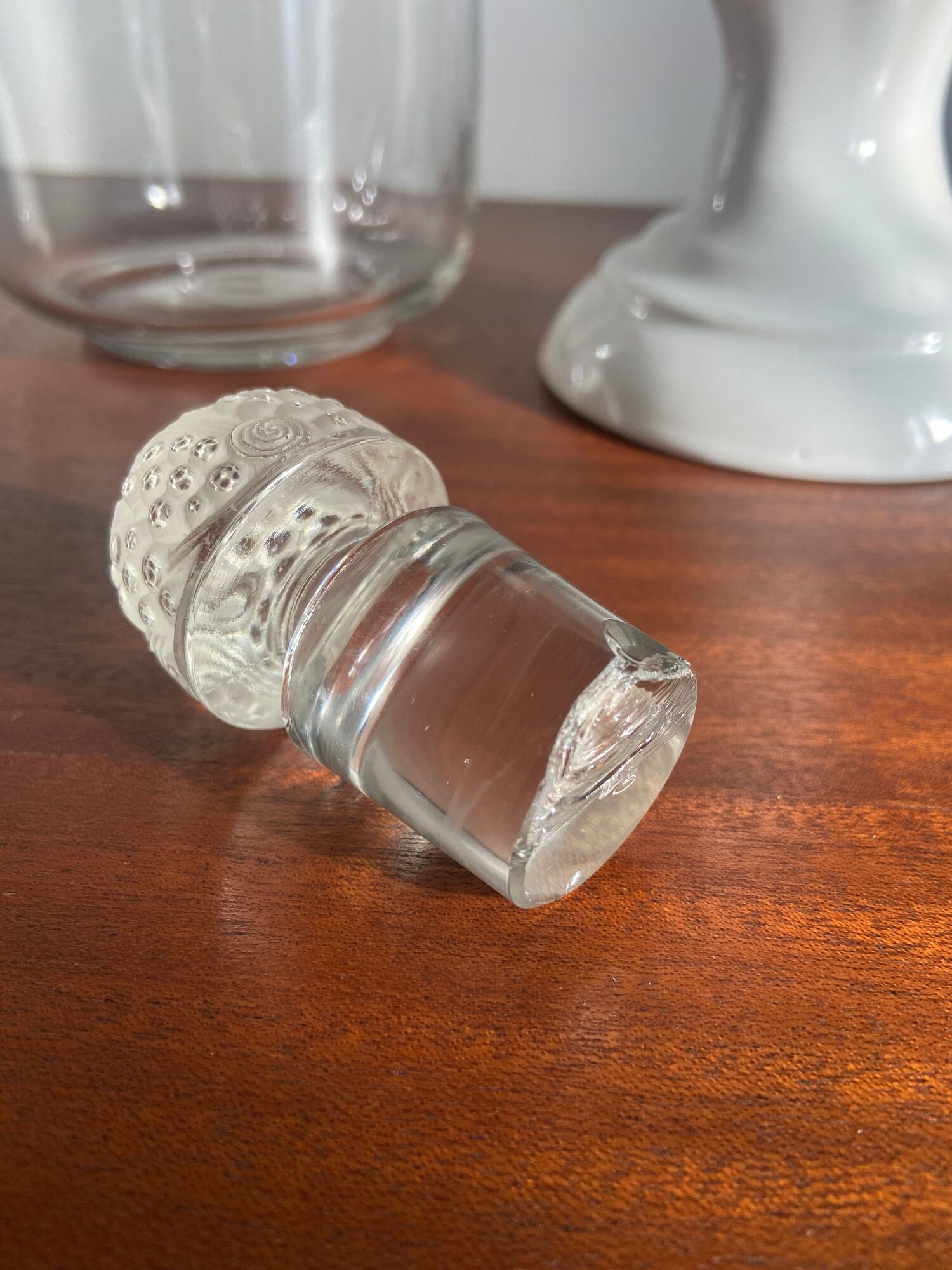 Crystal port decanter by René Lalique around 1925