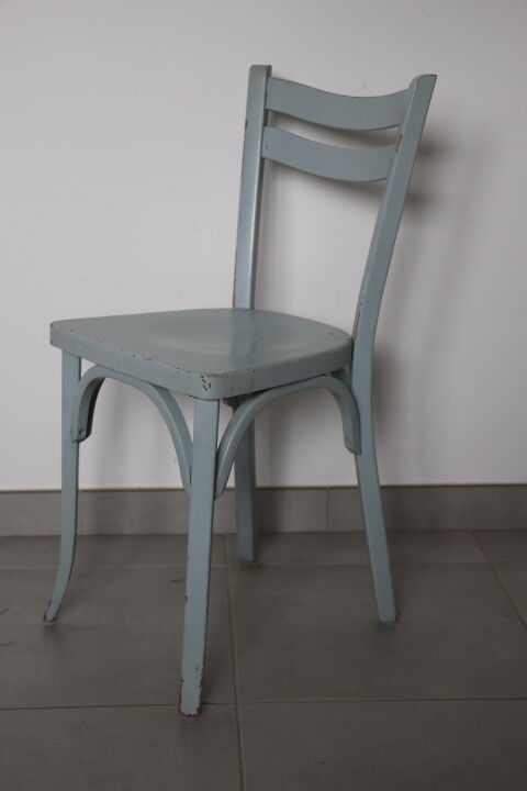 Chaise bistrot Baumann n°19 gris bleu