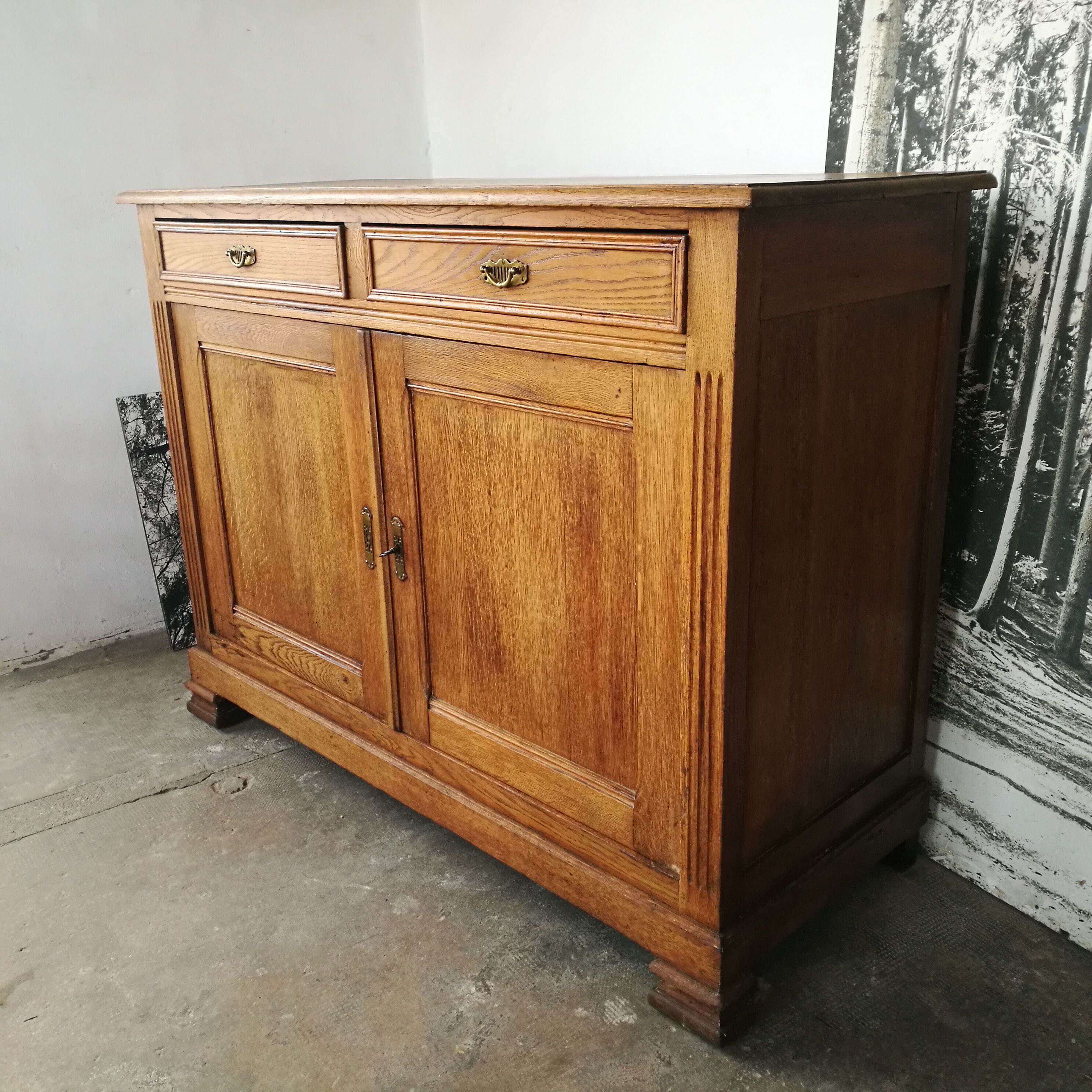 Louis Philippe solid oak buffet