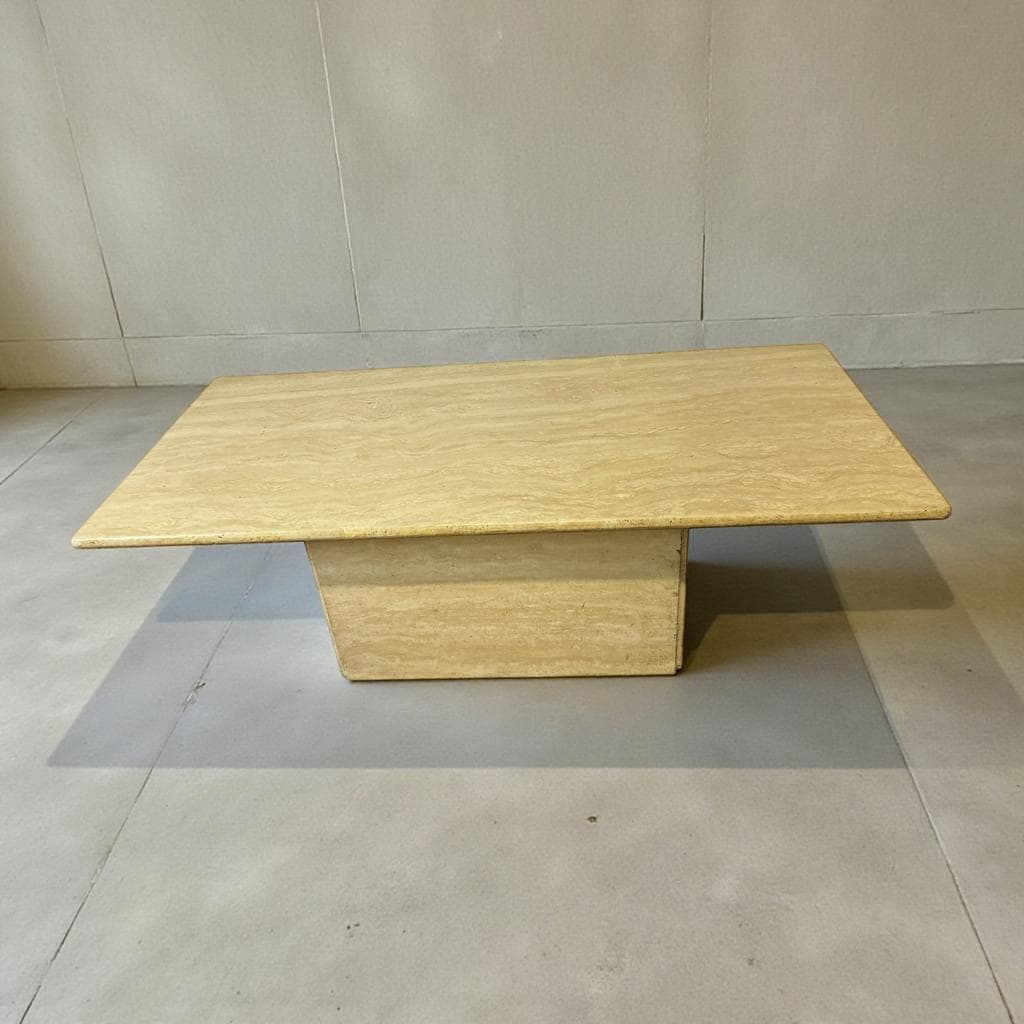 Table basse vintage en pierre