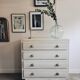 Commode Art Déco blanche patinée