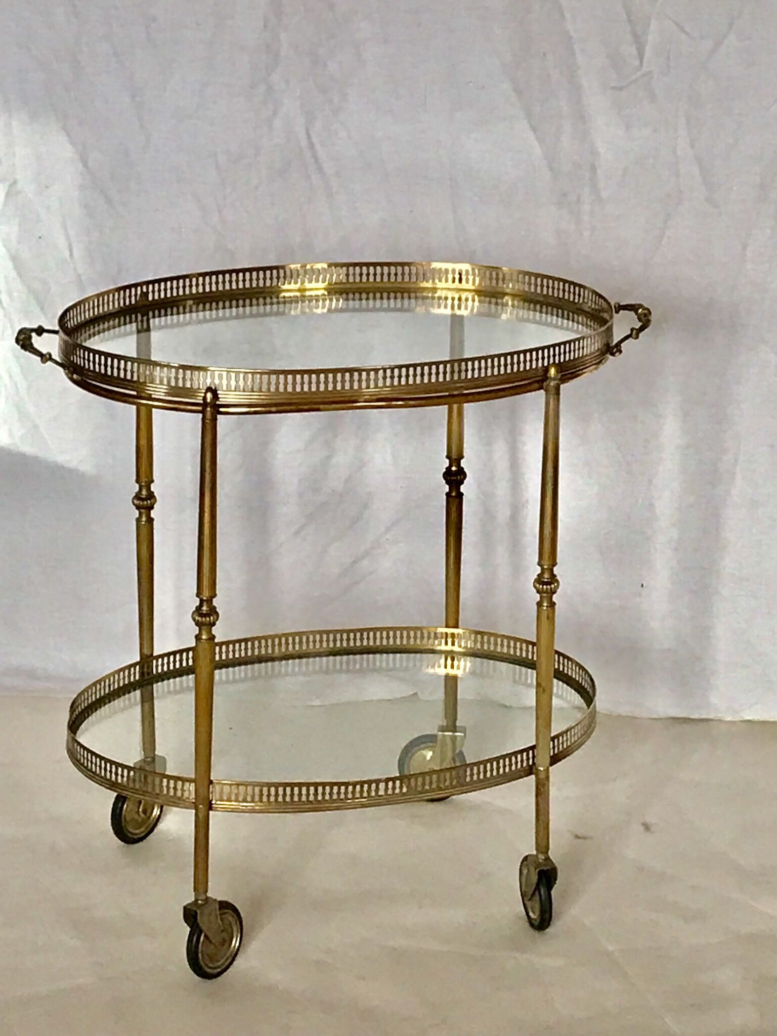 Serving table brass twentieth neoclassical