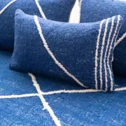 Tapis kilim marocain bleu