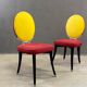 Pair of medallion chairs, Funny Valentine model, by Jean-Charles de Castelbajac, 20th century