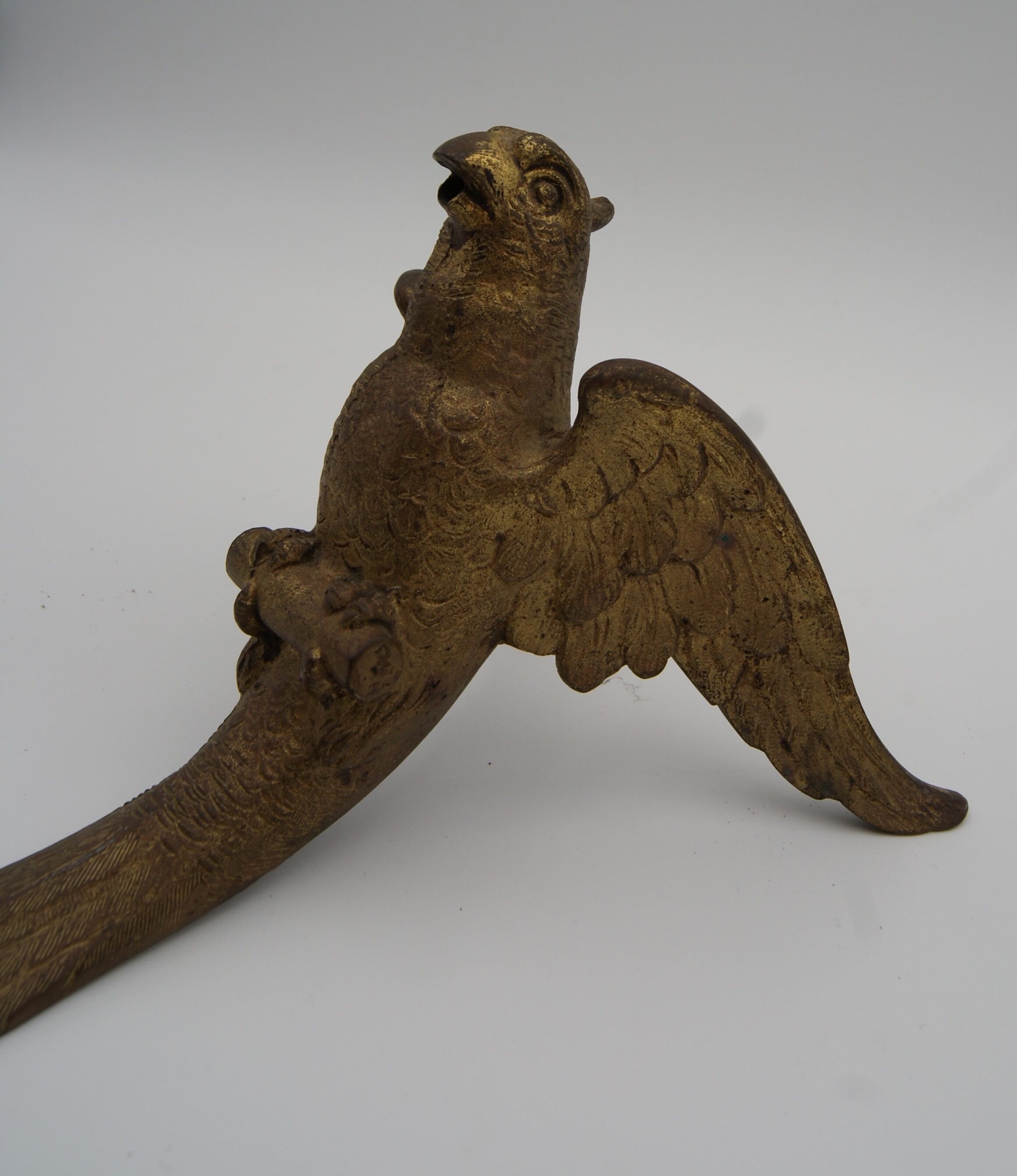 Ornements frontons bronze oiseaux ancien