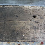 Ancient workbench in raw wood