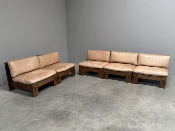 Mid-century brutalist lounge group, 1970s
