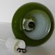 Green and white opaline hanging inside