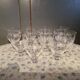 Villeroy and Bosch - 9 Antique Port Glasses - Cut crystal with flower decoration