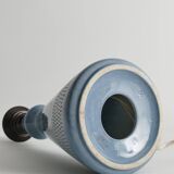 Dusty Blue Ceramic Table Lamp by Rörstrand, Sweden 1980s