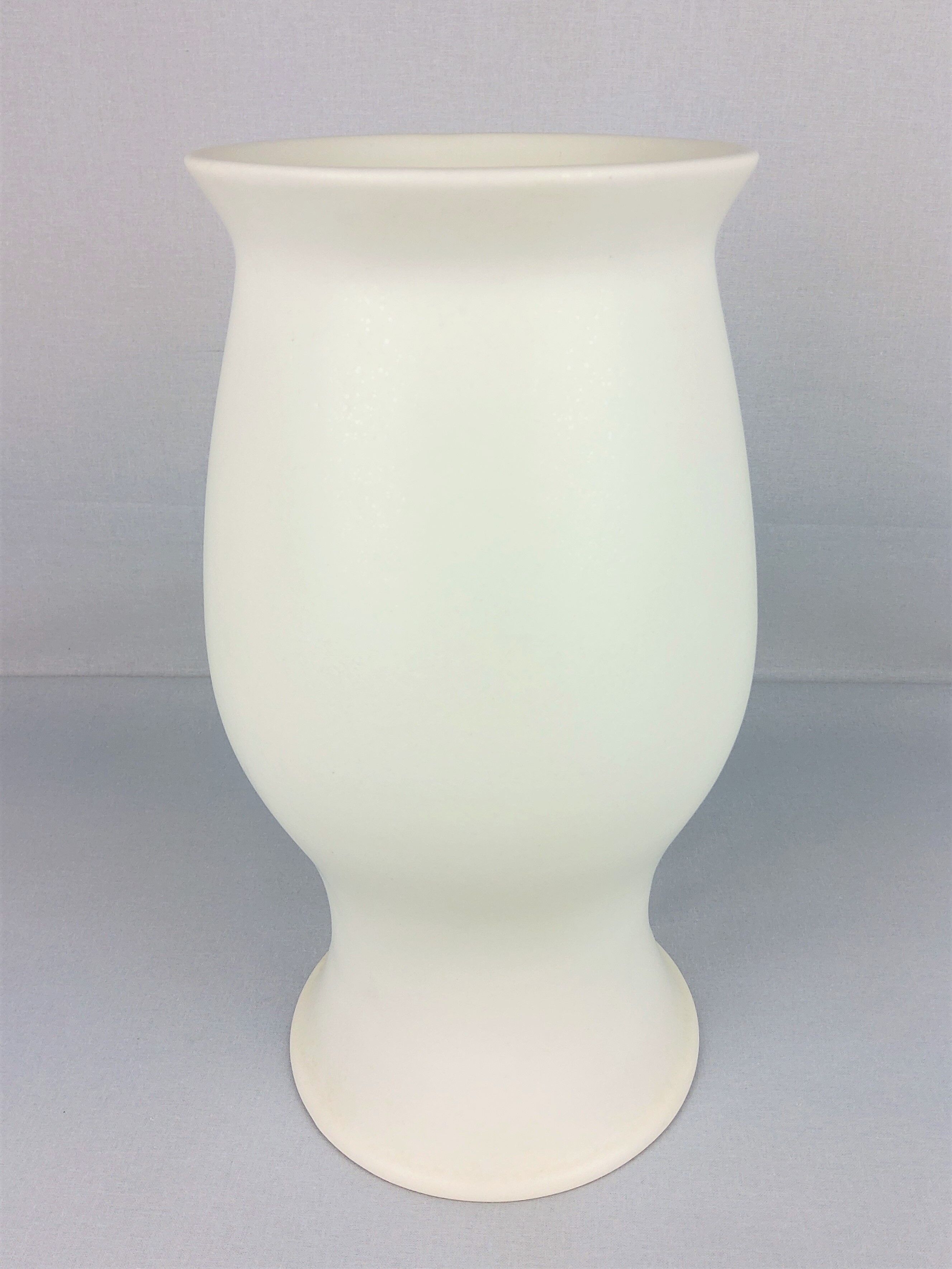 Vintage 1970 Franco Pozzi white ceramic vase
