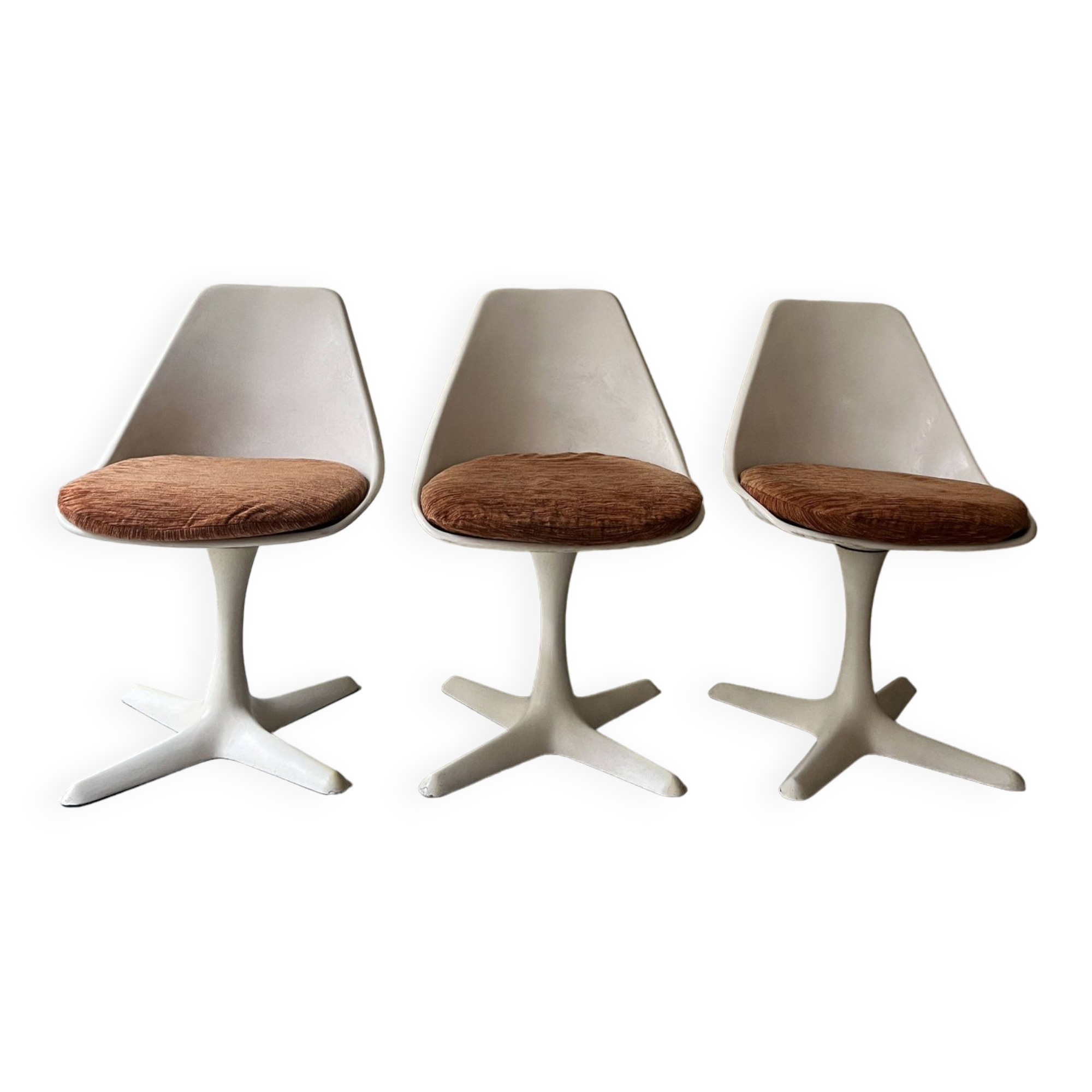 Set de 3 chaises tulipe par Maurice Burke pour Arkana, design 1970