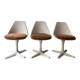 Set de 3 chaises tulipe par Maurice Burke pour Arkana, design 1970