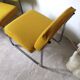 Pair of 70s low chairs with chrome tubing