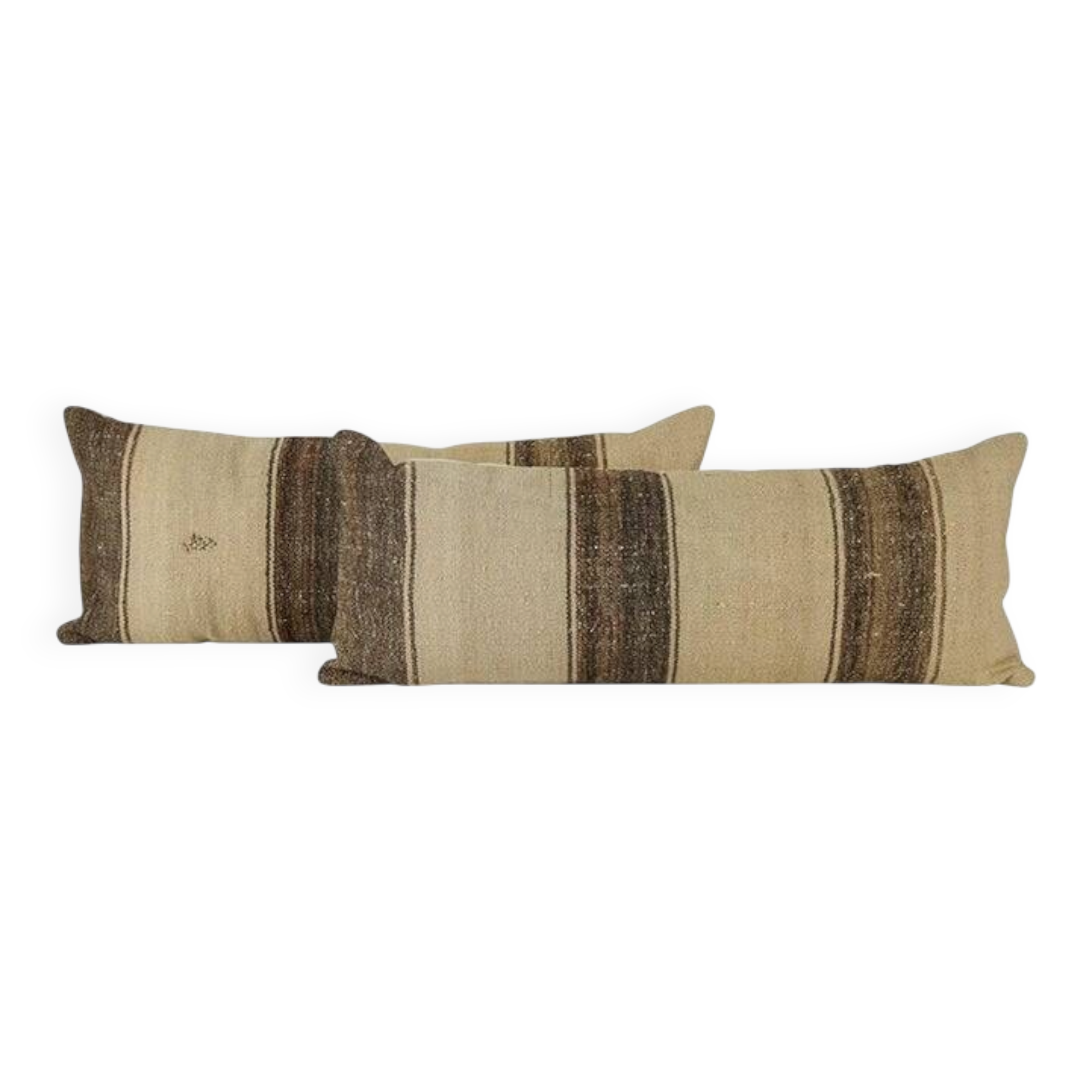 Set of 2 vintage kilim cushion covers 41x102 cm