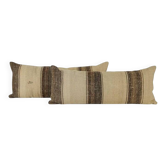 Set of 2 vintage kilim cushion covers 41x102 cm