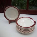 12 Rubis / Digoin dessert plates